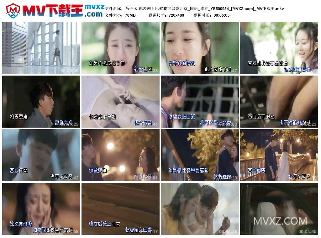 马子木-你若恋上巴黎我可以爱北京_国语_流行_YE500954